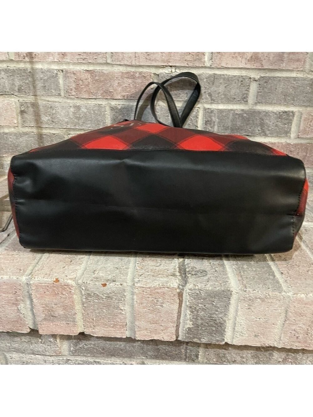 Victoria's Secret Red and Black Plaid Tote - Picture 7 of 9